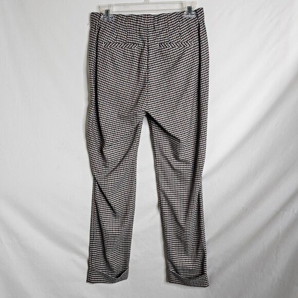 J. JILL Trousers Pants MULTICOLOR Houndstooth Plaid size 4 Pull On Preppy Twee - Picture 6 of 7